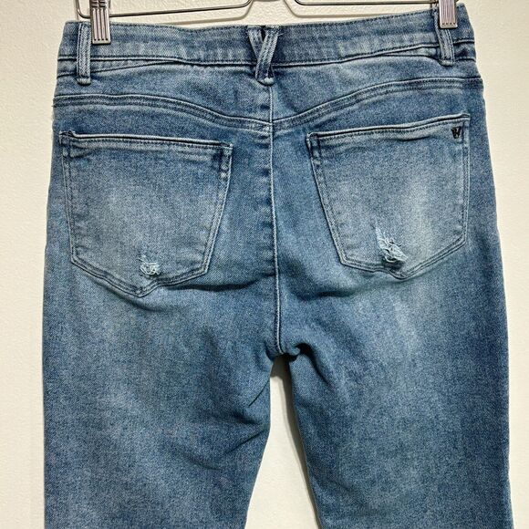 Wit & Wisdom Jeans Women's Sz 6 Ab Solution Distressed & Faded Ankle Blue - Picture 5 of 10